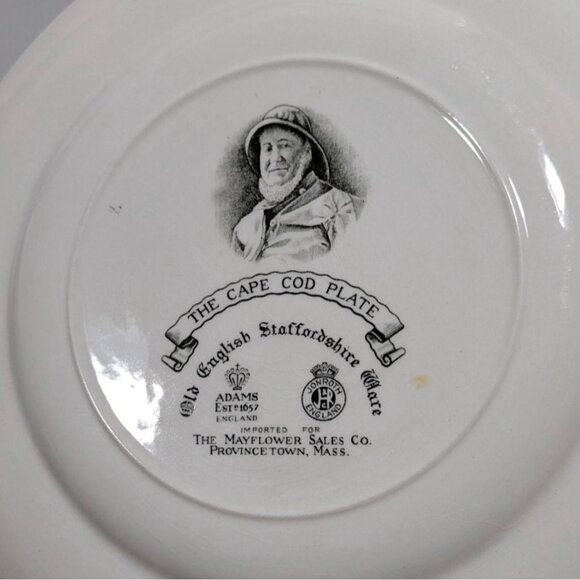 Adams Old English Staffordshire Ware Cape Cod Plate Windmill Decorative Plate - Picture 3 of 13